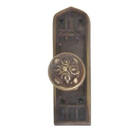 BRASS ACCENTS Interior Door Plate Privacy Set 2.75 in. Backset - Aged Brass D04-K582G-MLT-486